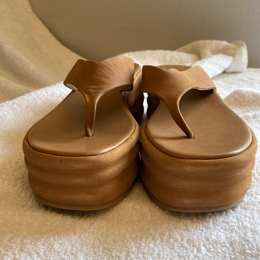 Free People Cognac Platform Thong Sandals - Picture 2 of 12